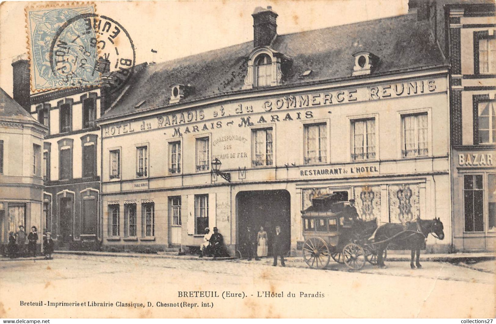 27-BRETEUIL- L'HÔTEL DU PARADIS - Breteuil