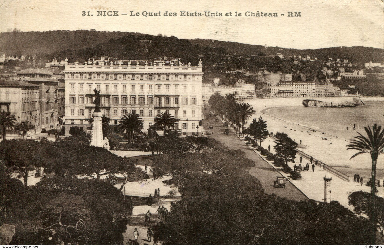 CPA - NICE - QUAI DES ETATS-UNIS ET LE CHATEAU - Monuments, édifices