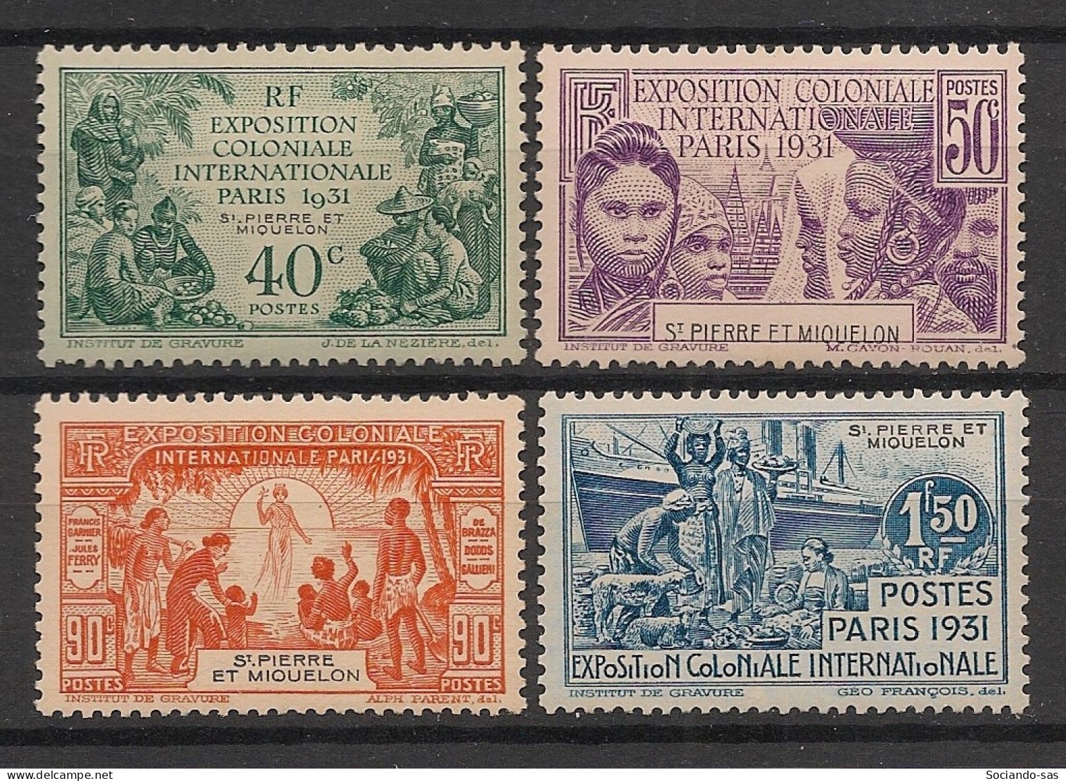 SPM - 1931 - N°YT. 132 à 135 - Exposition Coloniale - Neuf * / MH VF - Nuevos