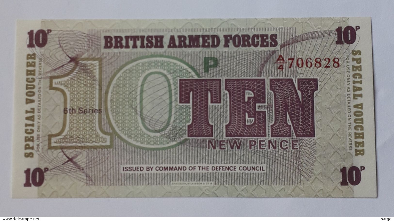 GREAT BRITAIN - BRITISH ARMED FORCES - 10 NEW PENCE - 1972 - PM 48 - BANKNOTES - PAPER MONEY - CARTAMONETA - - Fuerzas Armadas Británicas & Recibos Especiales