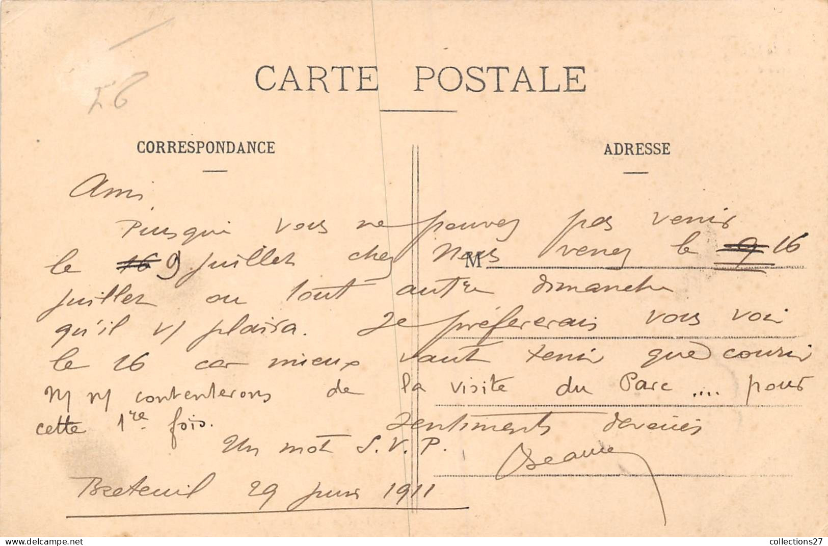 27-BRETEUIL- FÊTE DE L'INAUGURATION DES EAUX 28 MAI 1911 ARRIVEE DES OFFICIELS, FORMATION DU CORTEGE - Breteuil