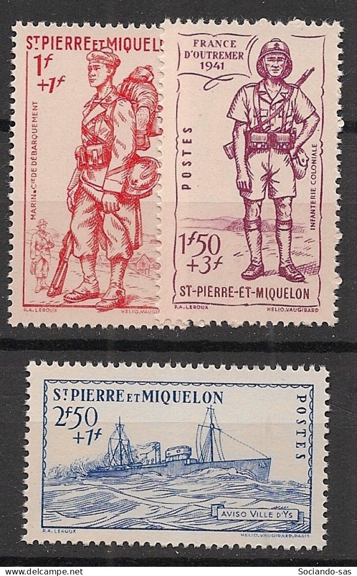 SPM - 1941 - N°YT. 207 à 209 - Défense De L'Empire - Neuf * / MH VF - Ungebraucht