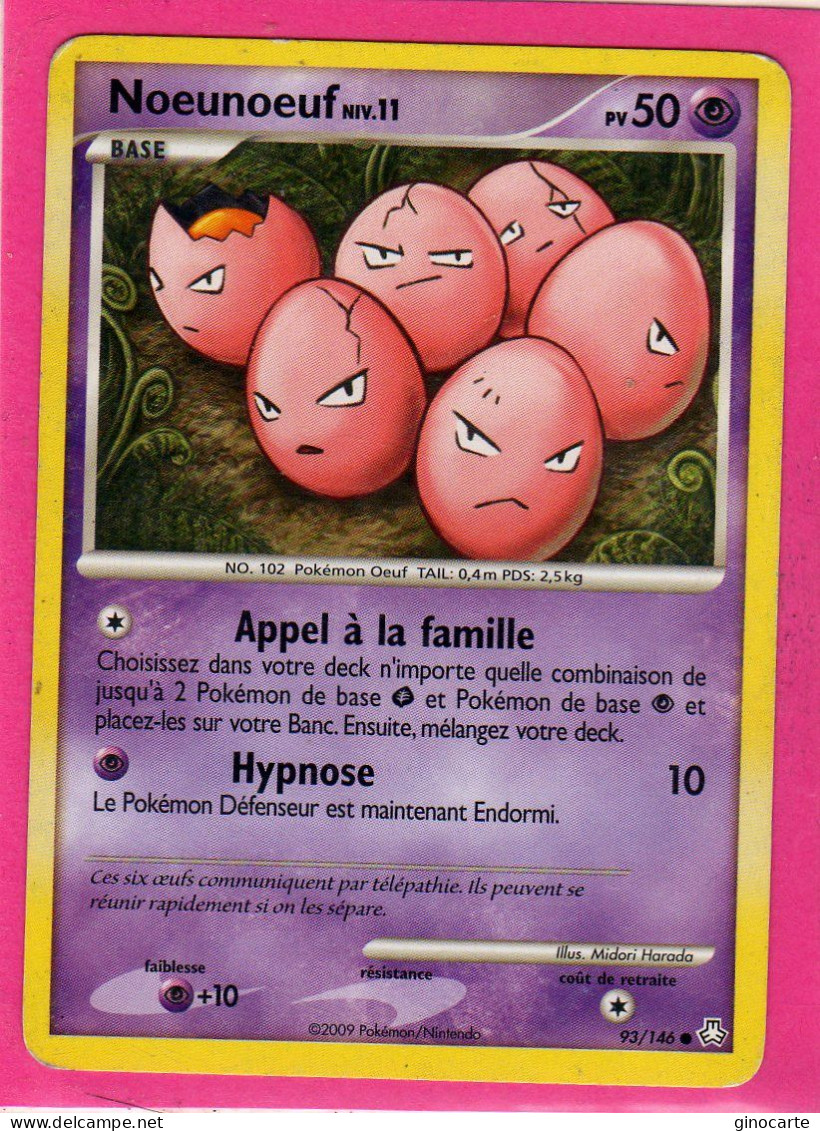 Carte Pokemon 2009 Diamant Et Perle Eveil De Legende 93/146 Noeufnoeuf 50pv Occasion - Diamond & Pearl 