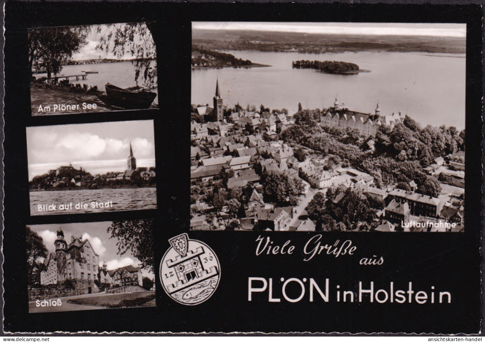 AK Plön, Am Plöner See, Schloß, Stadtansicht, Gelaufen 1959 - Ploen