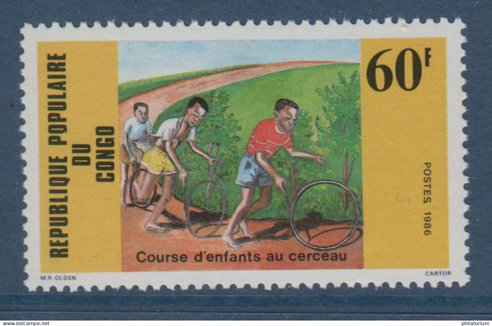 Congo, **, Yv 773, Mi 1033, SG 1024, Garçons Jouant Avec Des Cerceaux, - Neufs