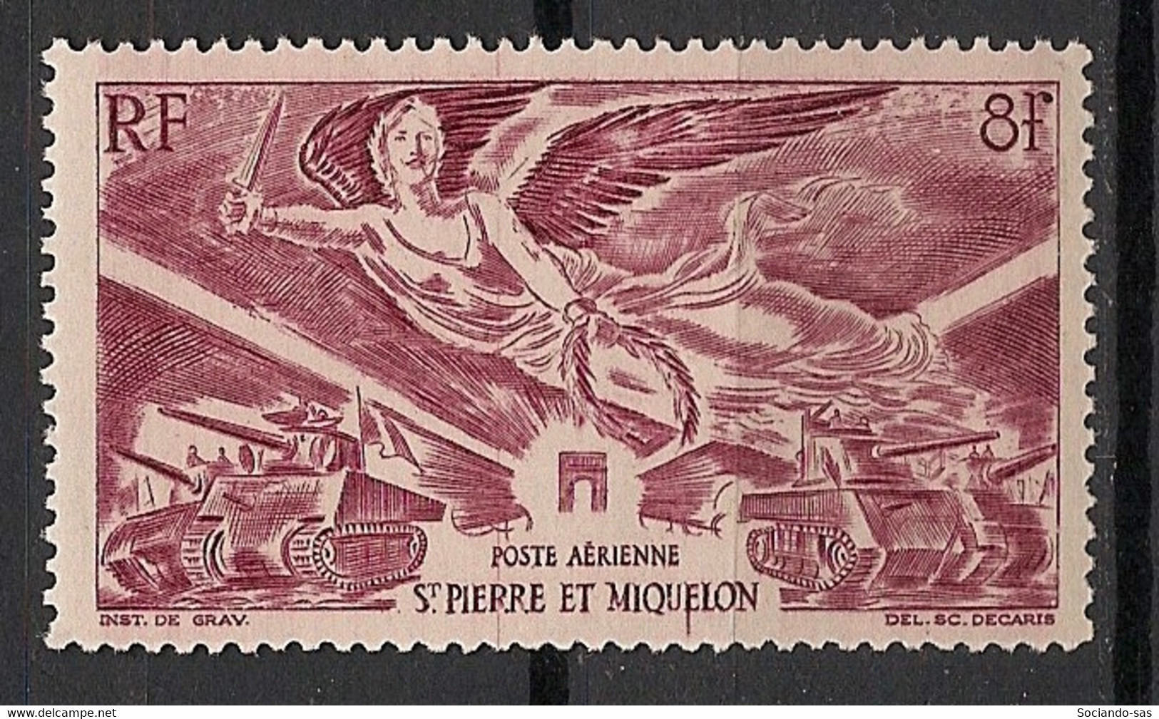 SPM - 1946 - Poste Aérienne PA N°YT. 11 - Victoire WW2 - Neuf Luxe ** / MNH / Postfrisch - Nuevos