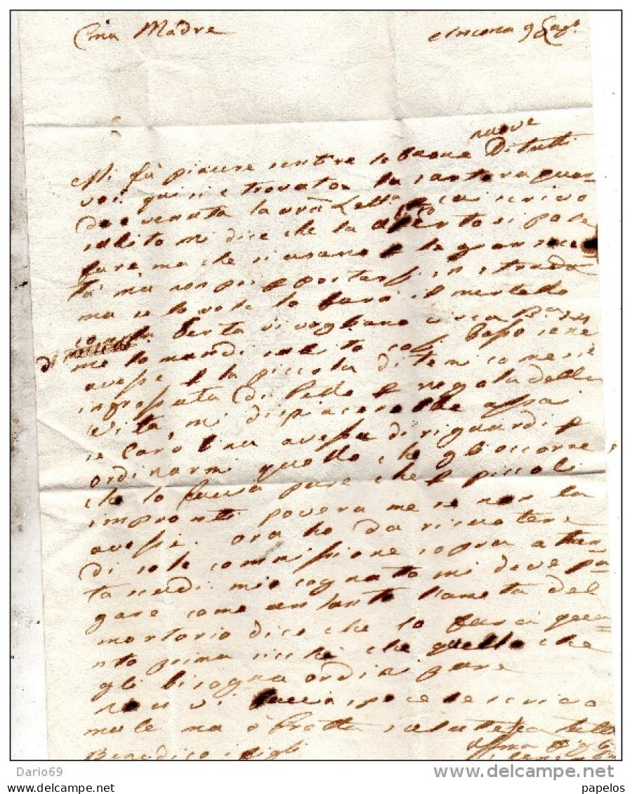 1808 LETTERA CON ANNULLO   ANCONA - 1. ...-1850 Prefilatelia