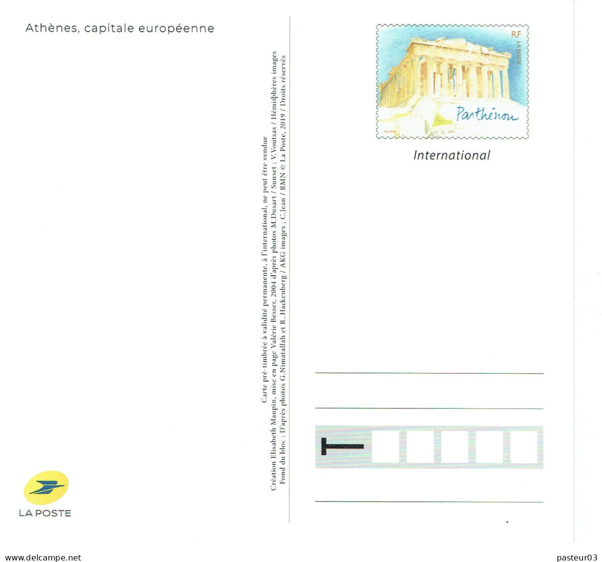 Serie De 4 Entiers Capitales Européennes éditées Par Le Musée De La Poste Voir Liste Tarif International - Cartes-lettres