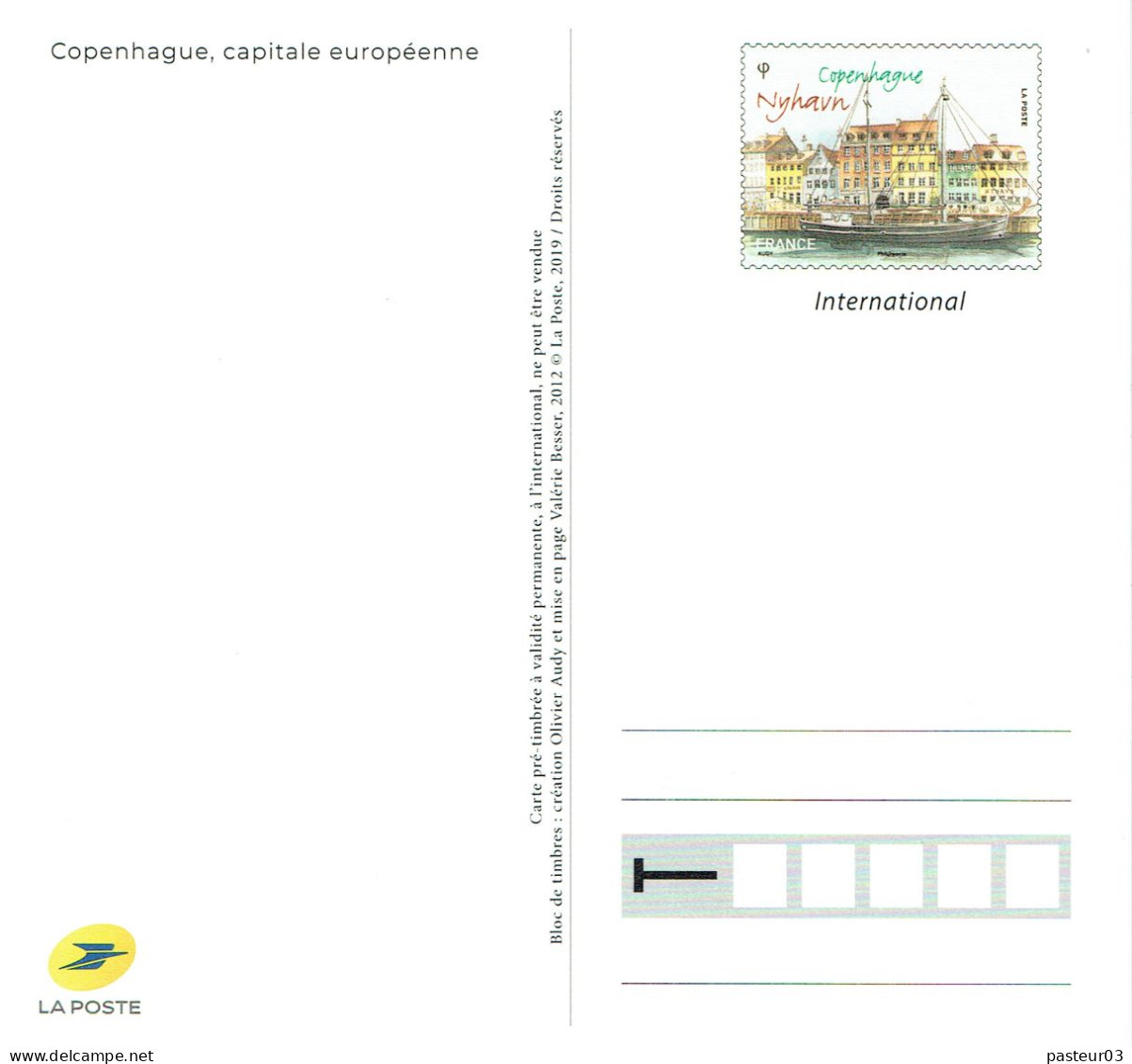 Serie de 4 Entiers Capitales Européennes éditées par le Musée de La Poste voir liste Tarif international