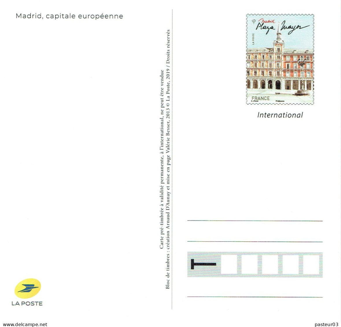 Serie de 4 Entiers Capitales Européennes éditées par le Musée de La Poste voir liste Tarif international