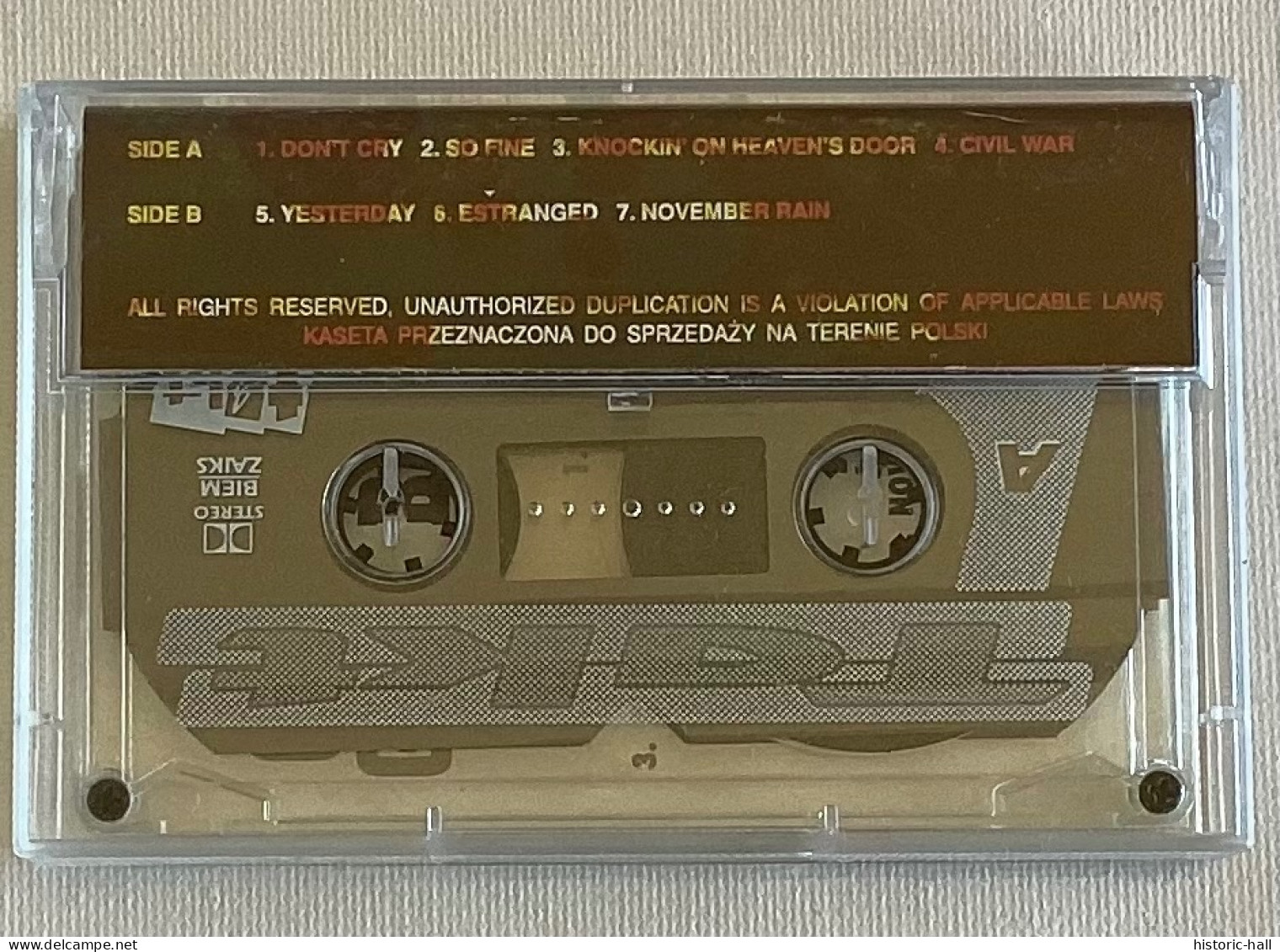 GUNS’ N’ ROSES - Gold Ballads - TAPE - 1990 - Poland Press - Cassettes Audio