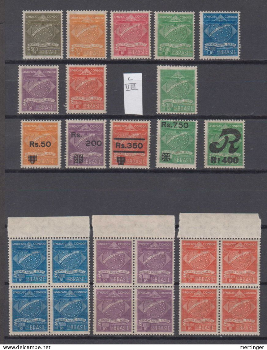 Brazil Brasil Collection 1927-30 Condor Airmail ** MNH High CV - Collections, Lots & Series