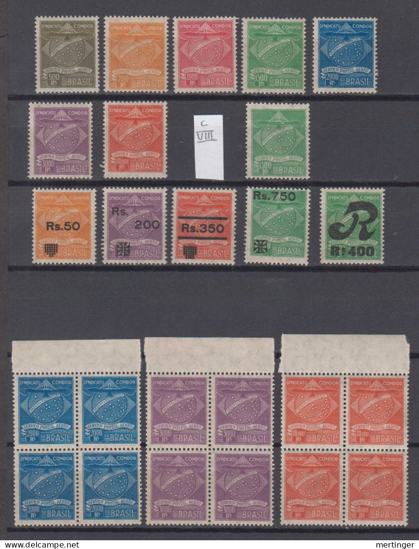 Brazil Brasil Collection 1927-30 Condor Airmail ** MNH High CV - Lots & Serien