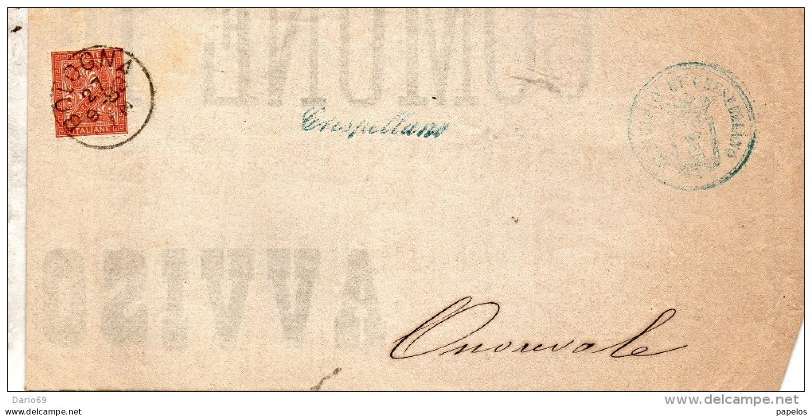 1888  LETTERA CON ANNULLO IN CORSIVO CRESPELLANO BOLOGNA - Storia Postale