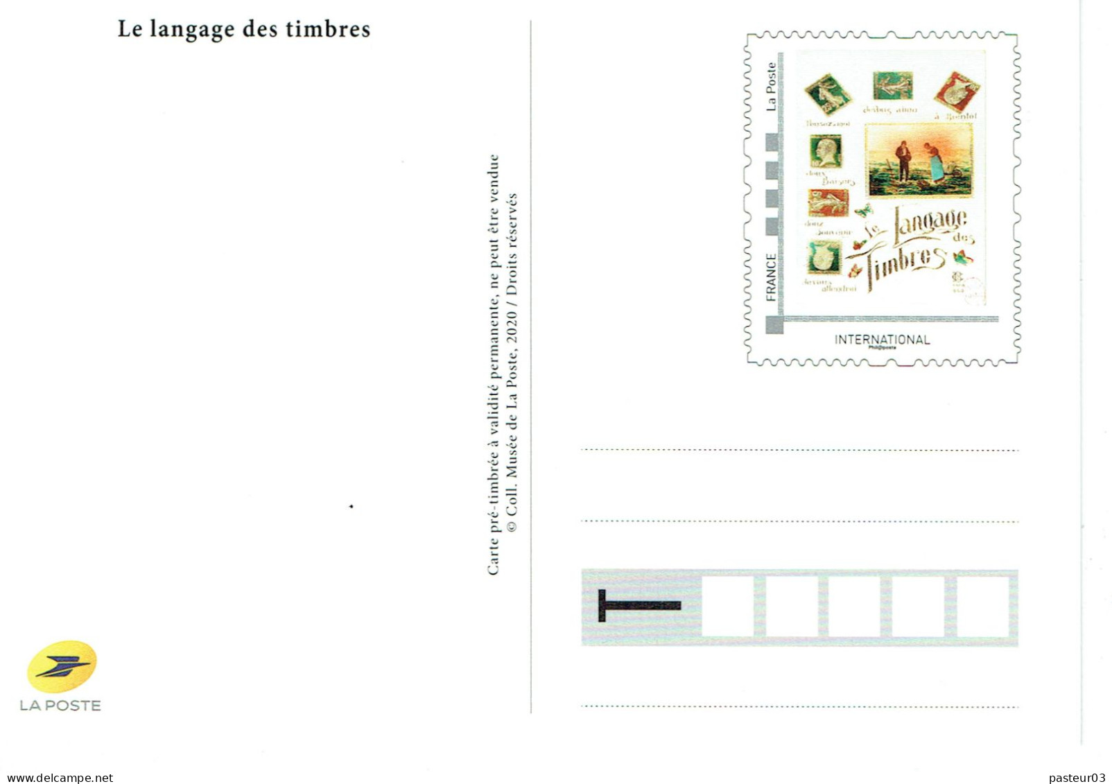 Série De 4 Entiers Le Langage Des Timbres éditées Par Le Musée De La Poste Voir Liste Tarif International - Cartes-lettres