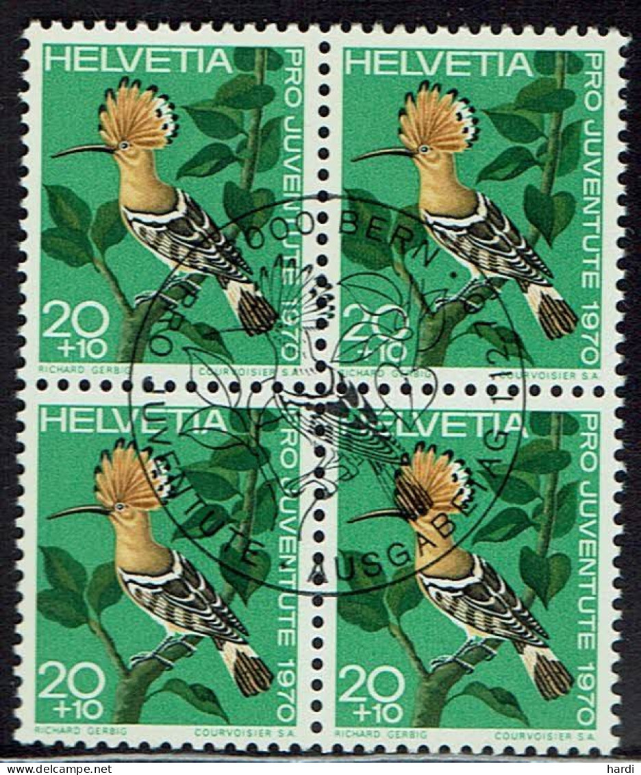 Schweiz 1970, MiNr.: 937, 4erBlock Mit FDC Gestempelt - Used Stamps
