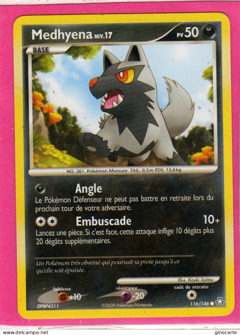 Carte Pokemon 2009 Diamant Et Perle Eveil De Legende 116/146 Medhyena 50pv Neuve - Diamante E Perla