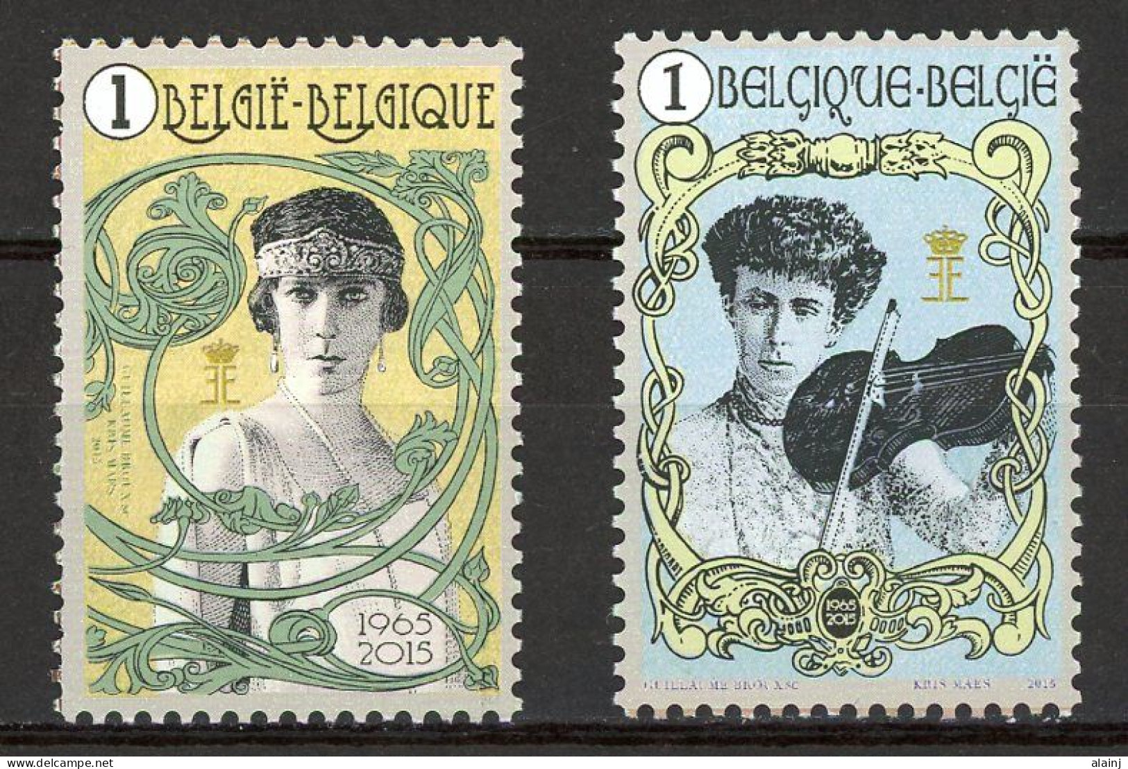 BE    4520 - 4521   XX     ---    MNH  --   Emission Commémorative : La Reine Elisabeth - Neufs