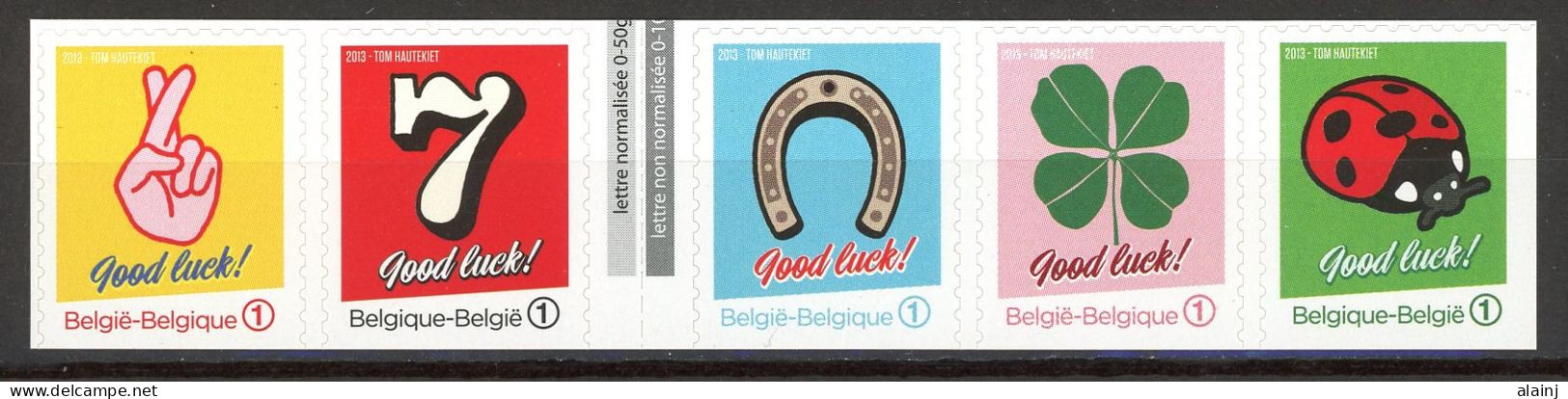 BE    4360 - 4364   XX     ---    MNH  --   Timbres Bonne Chance  --  Du Carnet B141 - Unused Stamps
