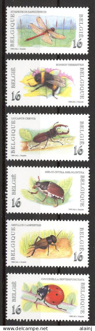 BE    2630 - 2635    XX      ---      MNH  --  Nature : Insectes  --  Timbres Du Carnet B27 - Unused Stamps