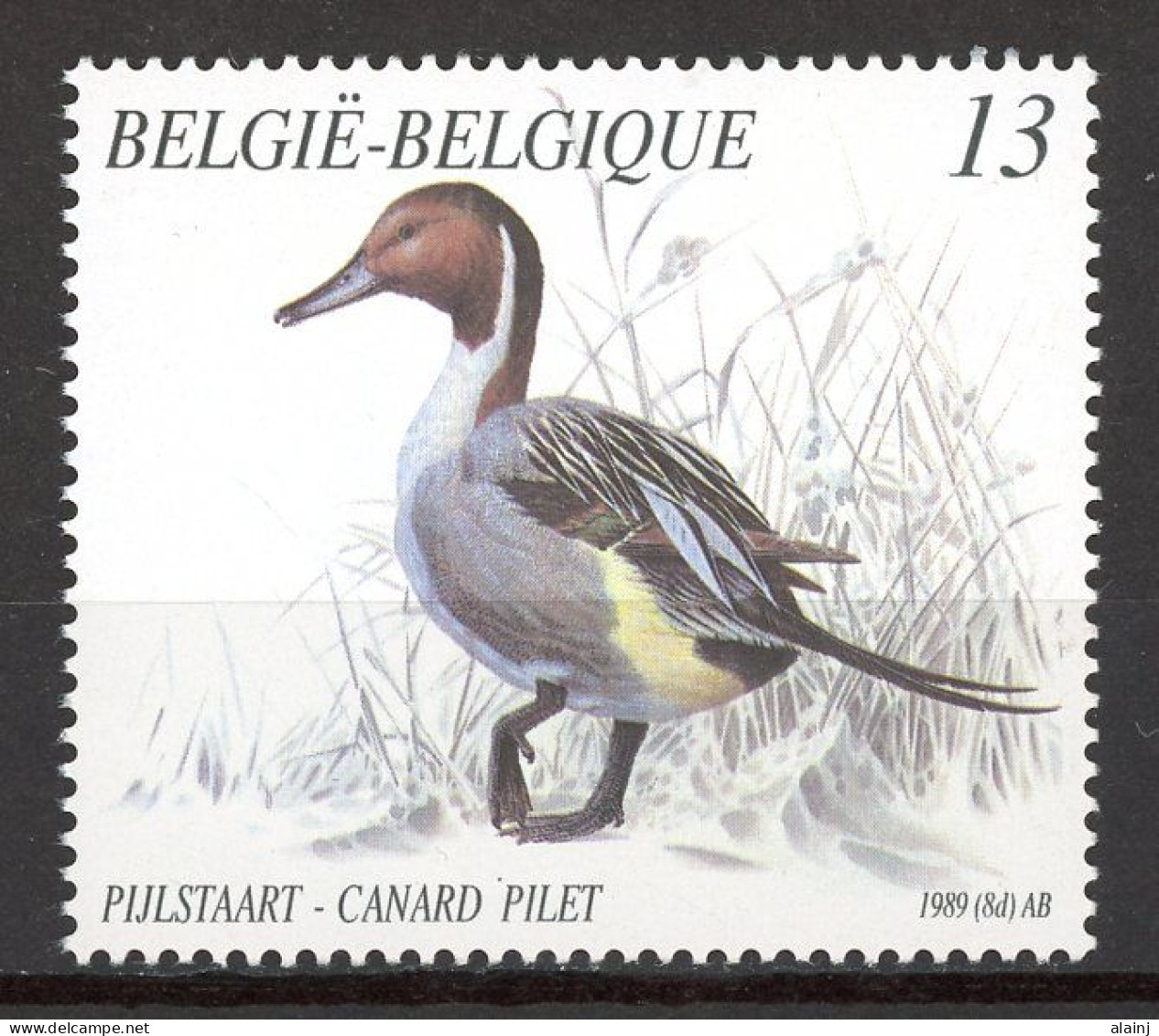 BE    2335-V    XX      ---      MNH  --  Canard Pilet  : Variété Queue Doublée Et Déplacée - 1961-1990