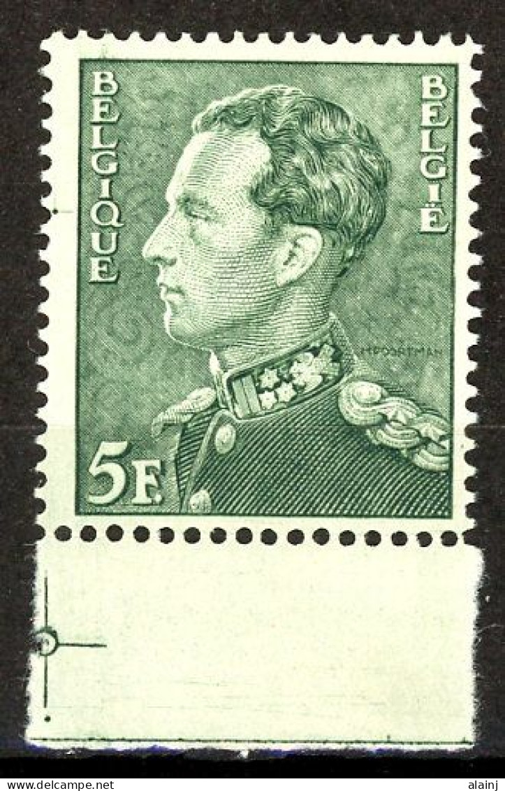 BE    433b    XX      ---      MNH  --  Léopold III  --  Belle Nuance Vert-jaune - 1936-51 Poortman