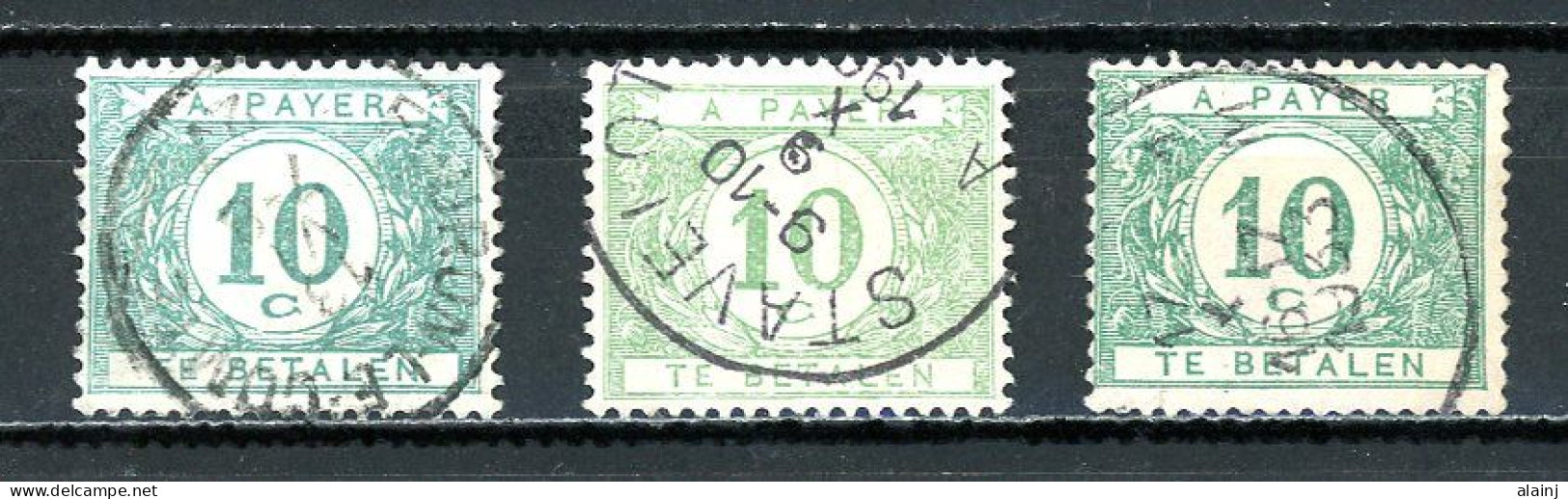 BE    TX  33 - 33a - 33b    Obl      ---      Les 3 Nuances - Stamps