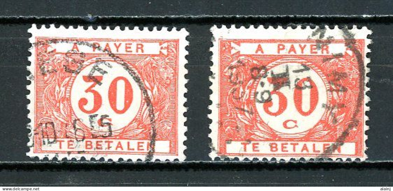 BE    TX  35 - 35a    Obl      ---      Les 2 Nuances - Stamps