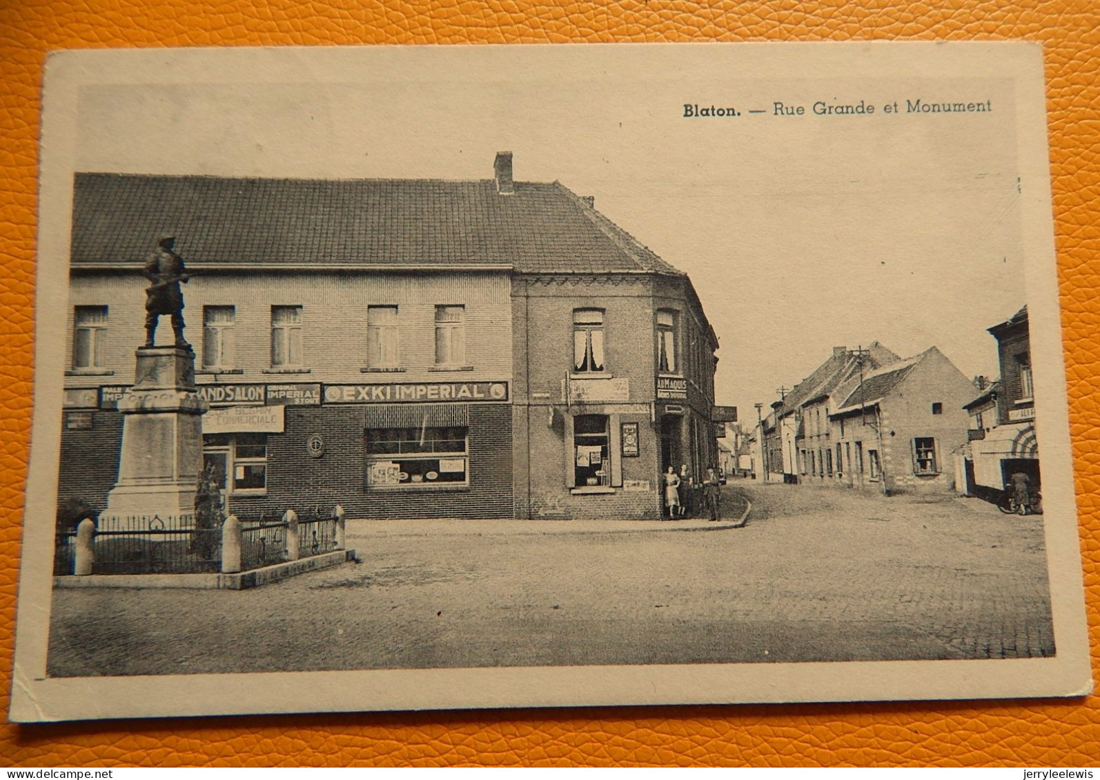 BLATON  -  Rue Grande Et Monument  - Café  " Au Maquis " - Bernissart