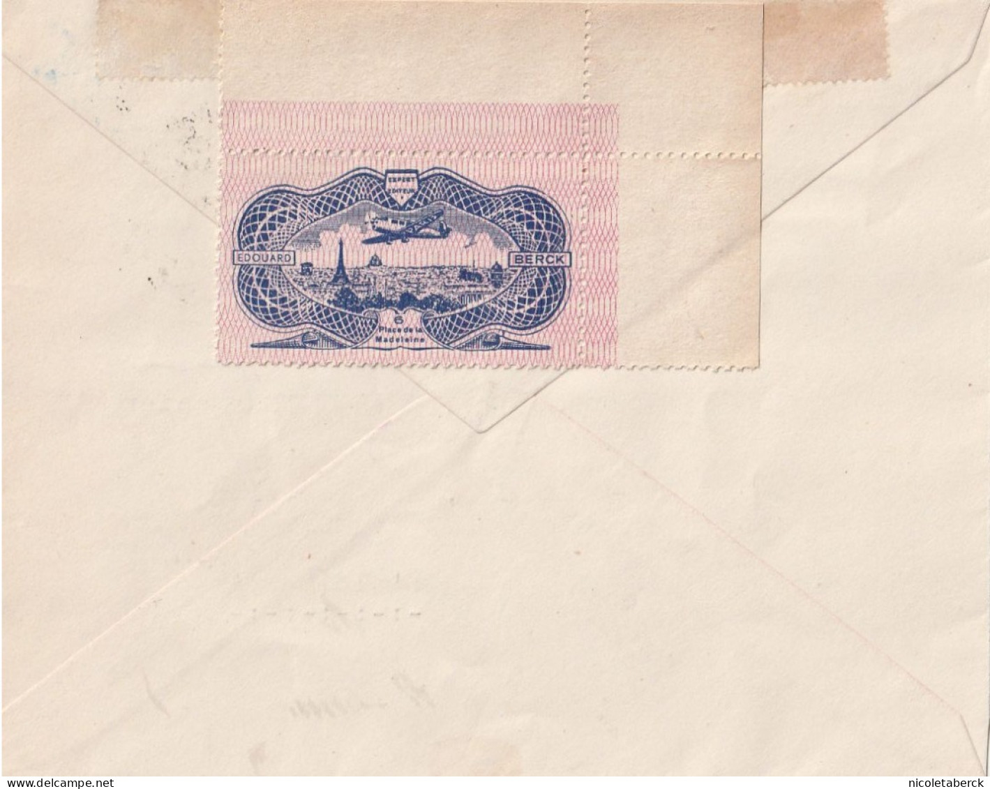 N° 550(Y&T) Sur Enveloppe Recommandée 21/10/42 L' Isle*Adam + Variété. Cote 1700€. Collection BERCK. - 1938-42 Mercurio