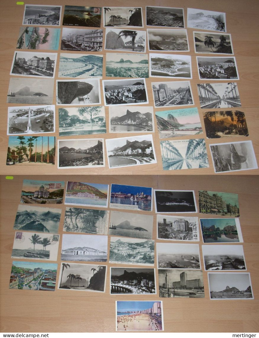 Brazil Brasil Rio De Janeiro Ca 1910-55 Collection 50 Picture Postcards Used And Unused - Colecciones & Series