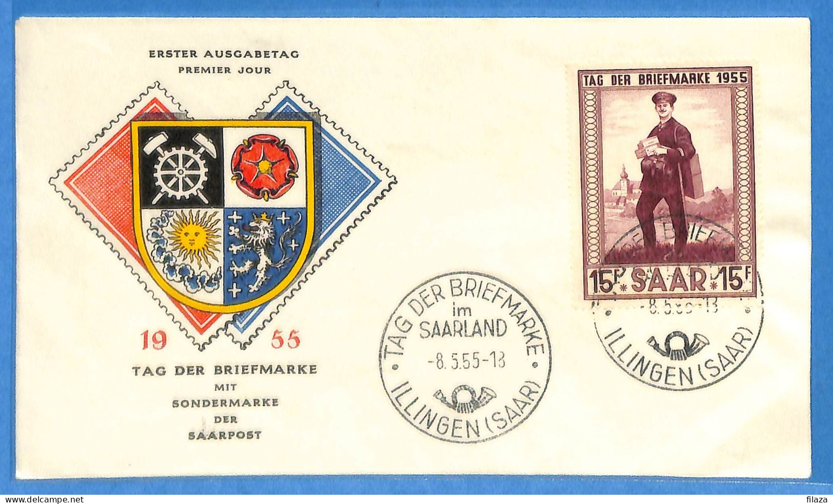 Saar - 1955 - Lettre FDC De Illingen - G31052 - FDC