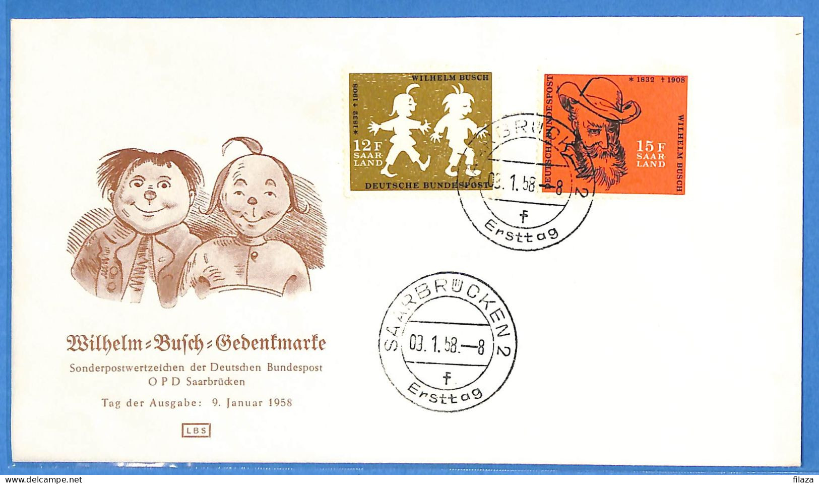 Saar - 1958 - Lettre FDC De Saarbrücken - G31042 - FDC