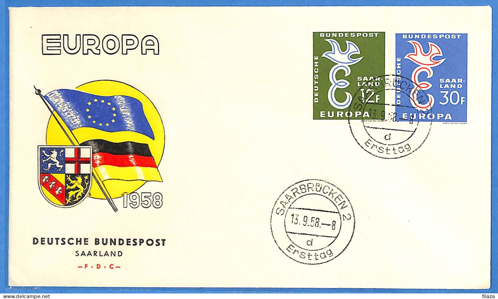 Saar - 1958 - Lettre FDC De Saarbrücken - G31034 - FDC