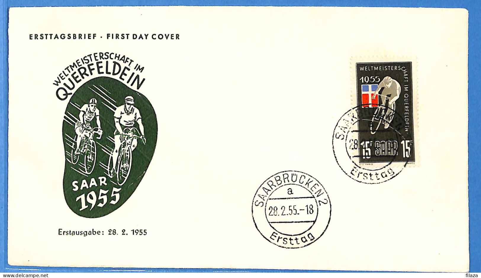 Saar - 1955 - Lettre FDC De Saarbrücken - G31030 - FDC