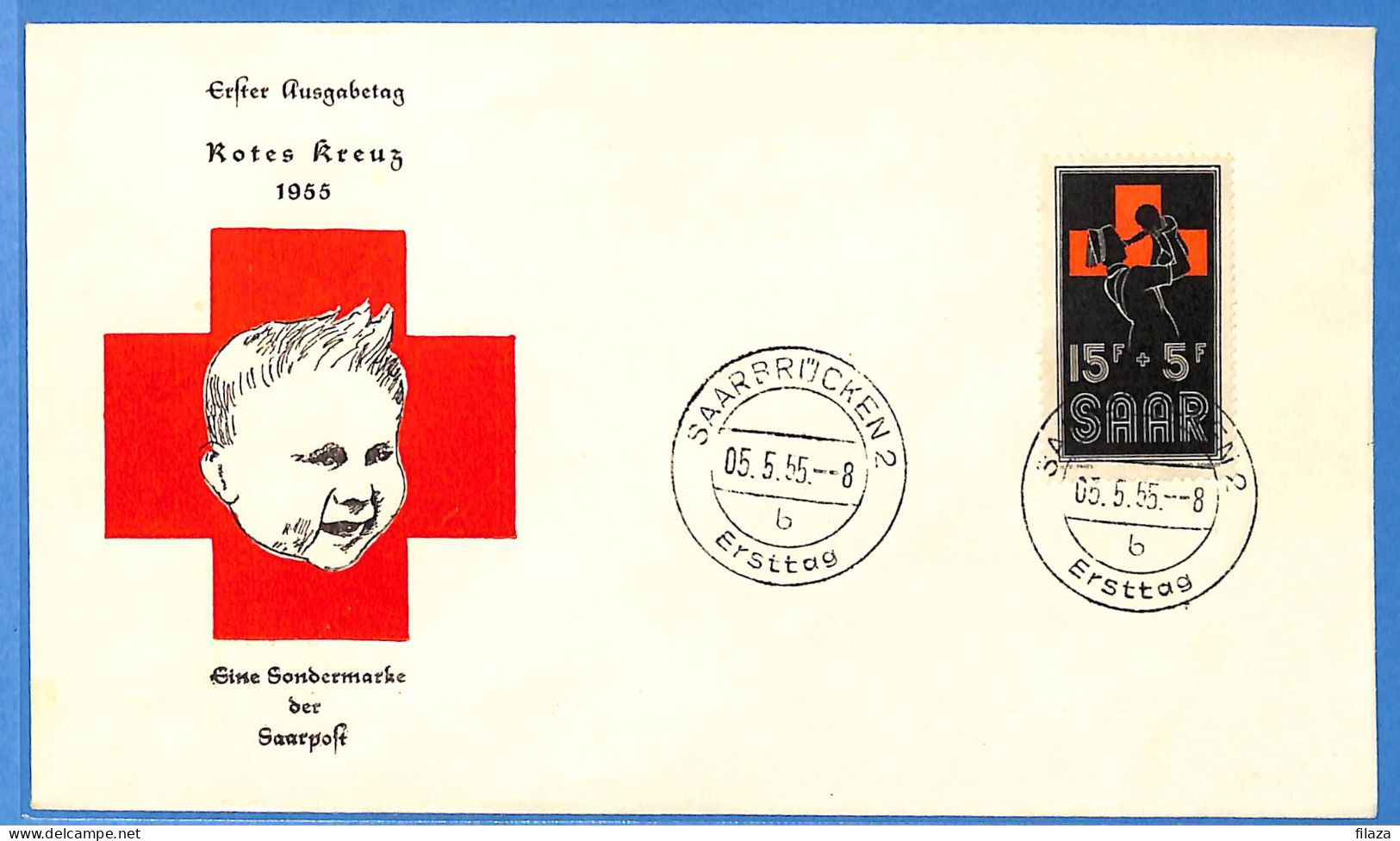 Saar - 1955 - Lettre FDC De Saarbrücken - G31018 - FDC