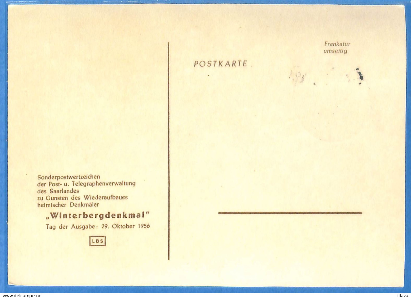 Saar - 1956 - Carte Postale FDC De Saarbrücken - G31023 - FDC