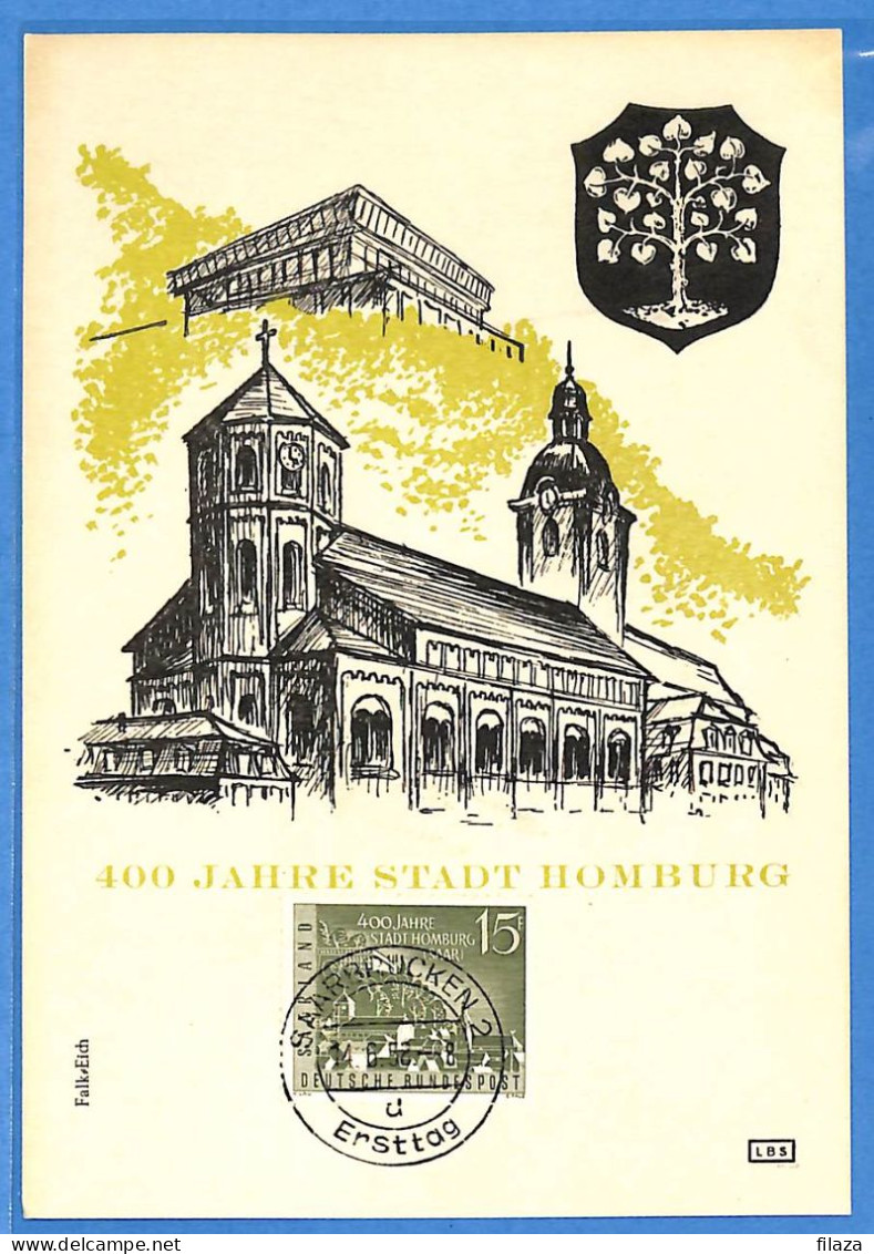 Saar - 1958 - Carte Postale FDC De Saarbrucken - G31001 - FDC