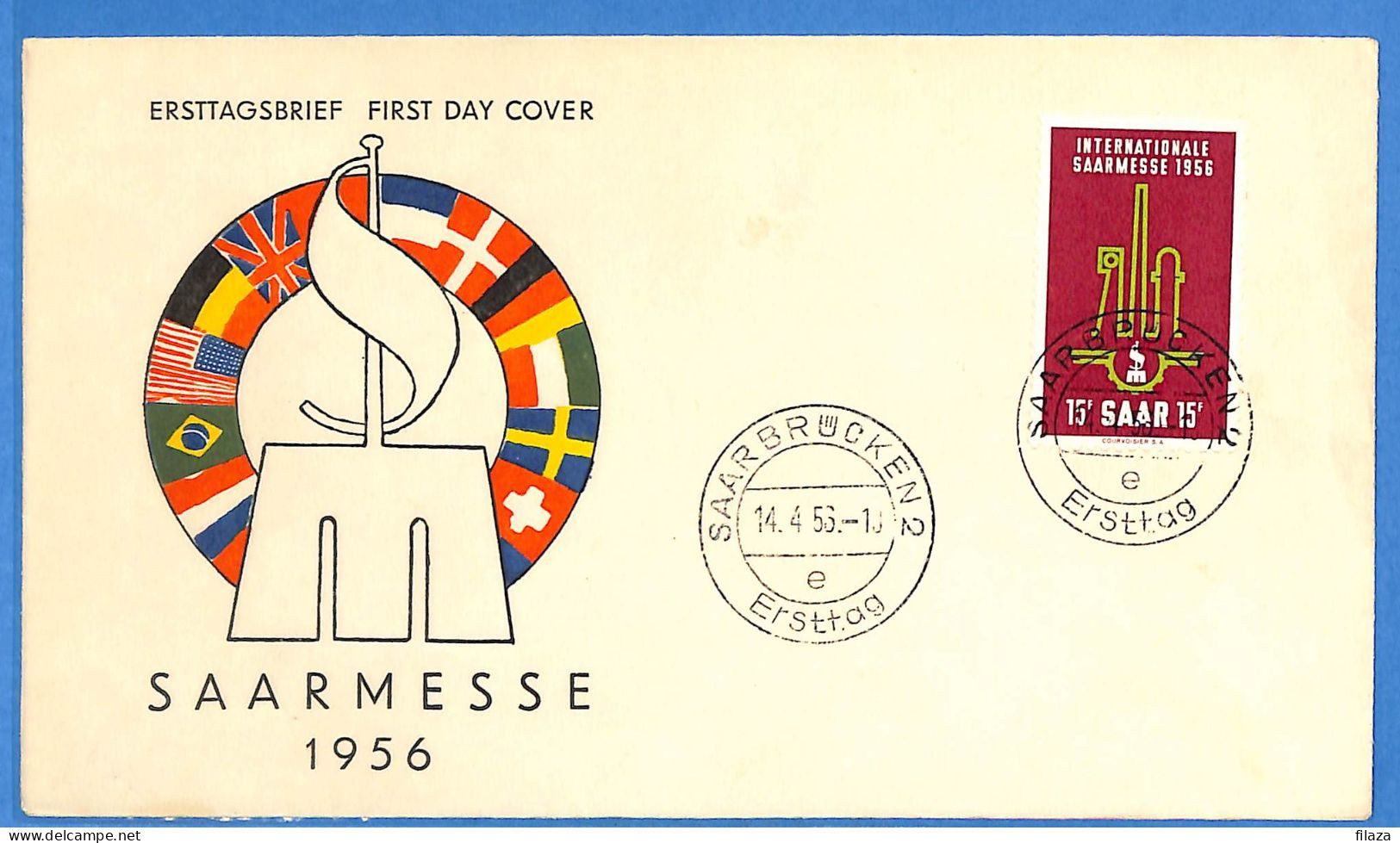 Saar - 1956 - Carte Postale FDC De Saarbrücken - G30981 - FDC