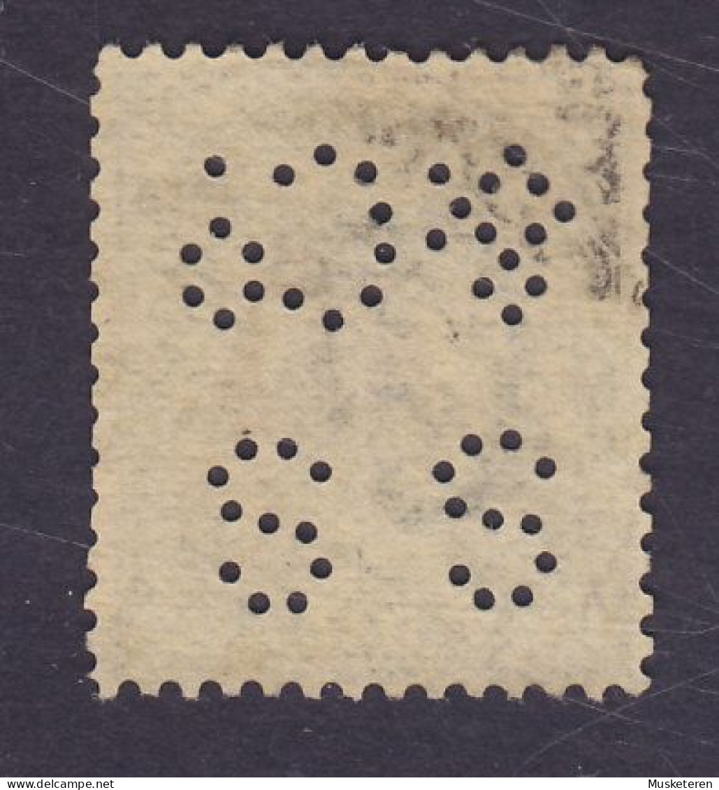 British India Perfin Perforé Lochung 'SS&Co.' 1874 Mi. 30, 1 Rupee Victoria Stamp HOWRAH Cancel (3 Scans) - 1882-1901 Keizerrijk