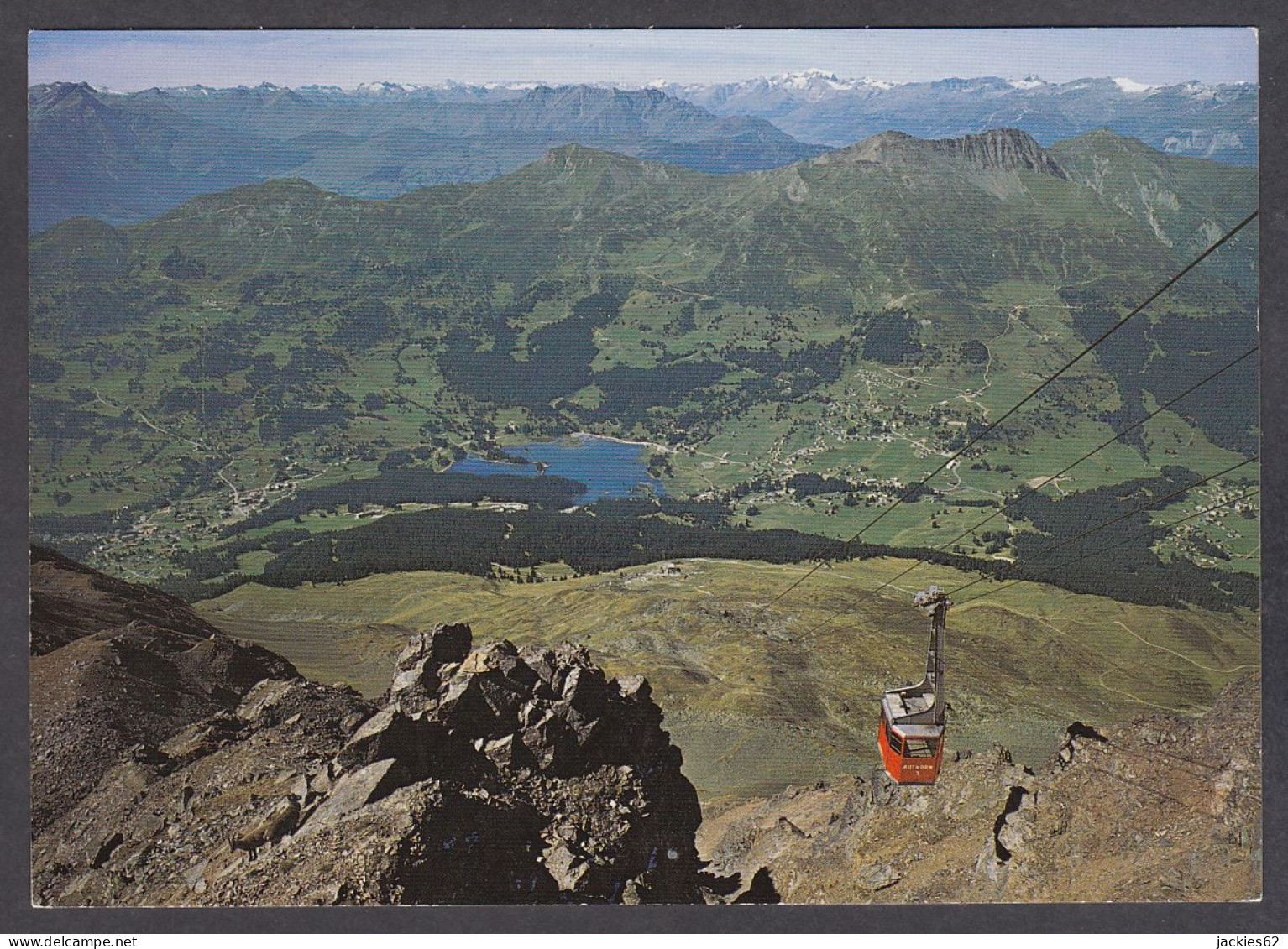 109695/ VAZ/OBERVAZ, Rothorngipfel, Ausblick Auf Lenzerheide, Heidsee Und Valbella - Vaz/Obervaz