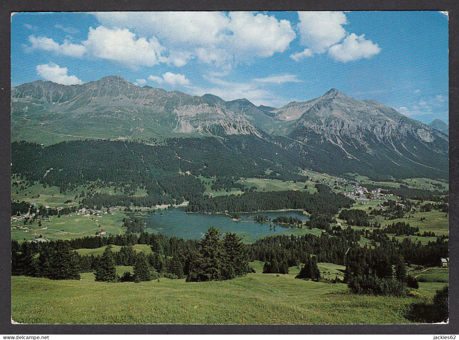 109698/ VAZ/OBERVAZ, Valbella Und Lenzerheide Mit See Gegen Rothorn Und Lenzerhorn  - Vaz/Obervaz