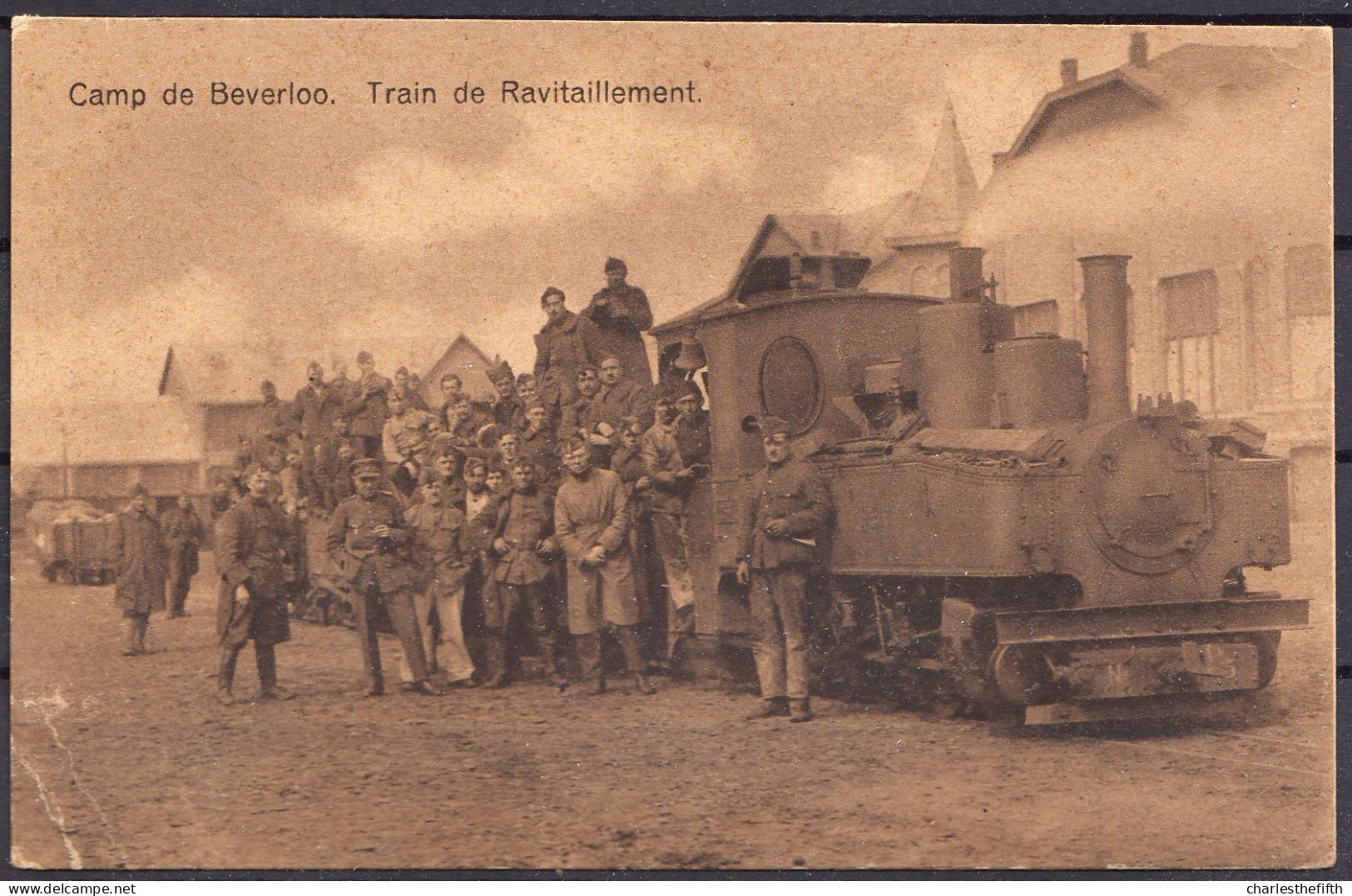 CAMP DE BEVERLOO * TRAIN A VAPEUR DE RAVITAILLEMENT * NIET COURANT !! - Leopoldsburg (Camp De Beverloo)