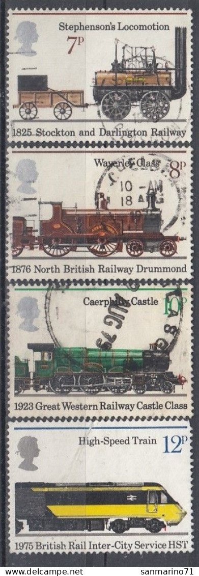 GREAT BRITAIN 682-685,used,trains - Usados