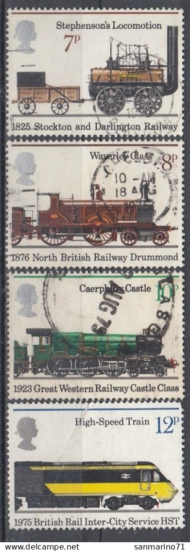 GREAT BRITAIN 682-685,used,trains - Used Stamps