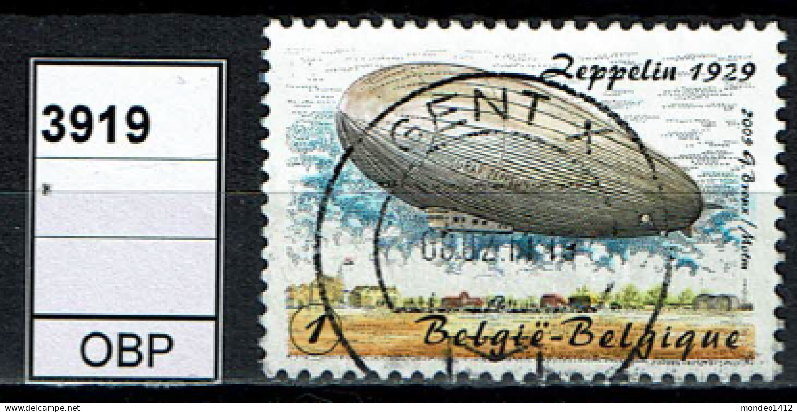 België OBP 3919 - Luchtvaart, Zeppelin - Gebruikt