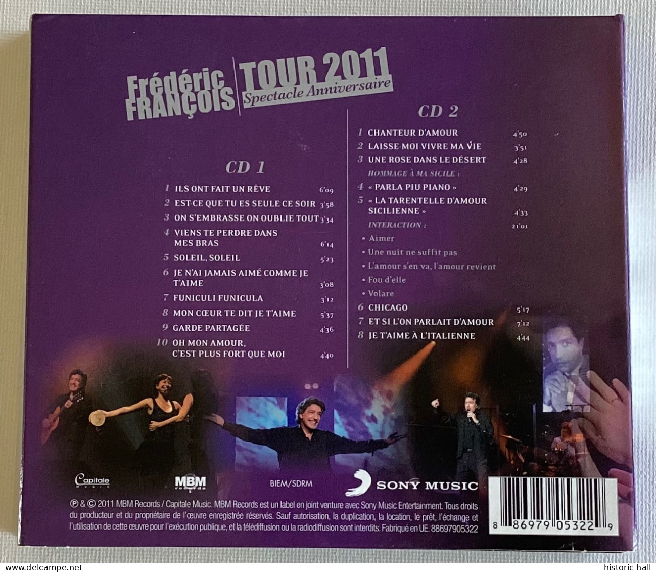 FRÉDÉRIC FRANÇOIS - Tour. 2011 - 2 CD Digipack - 2011 - Otros - Canción Francesa