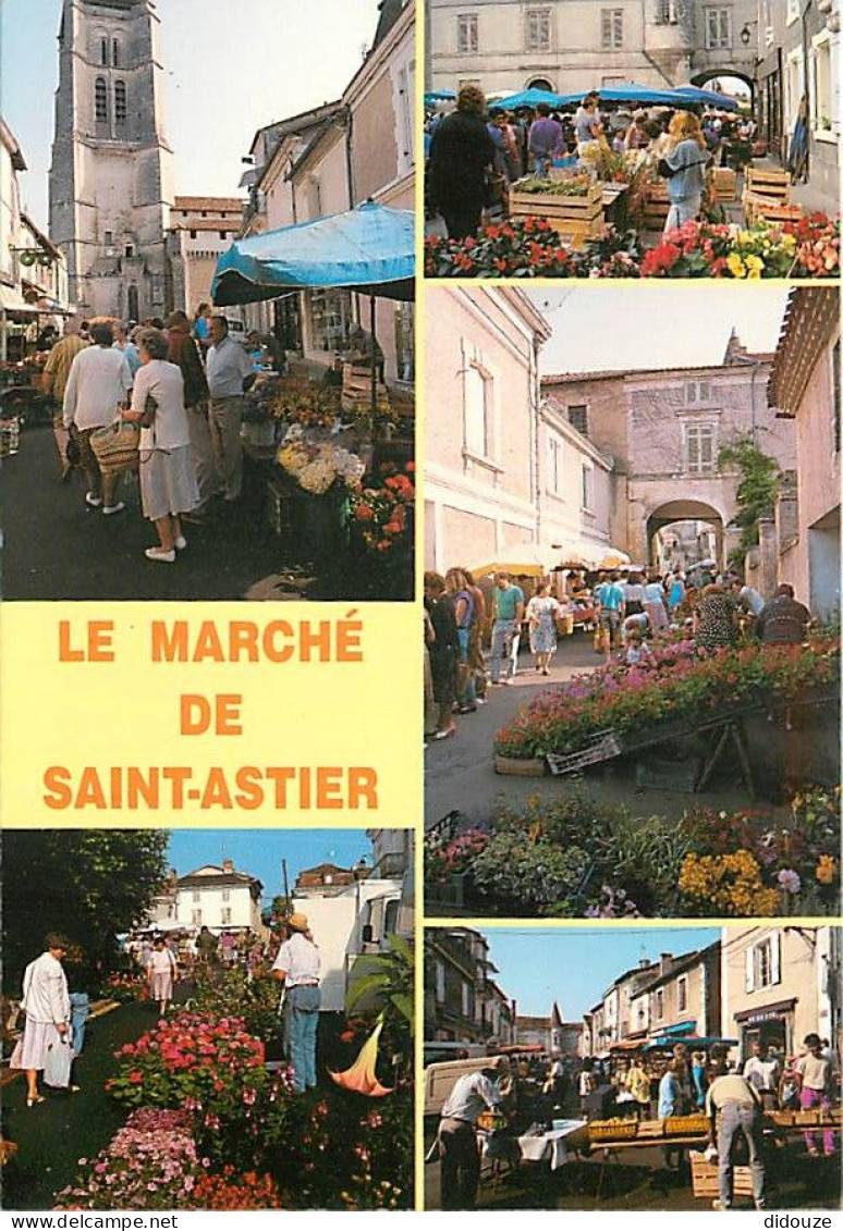 Marches - Saint-Astier - Jour De Marché - Multivues - CPM - Voir Scans Recto-Verso - Marchés