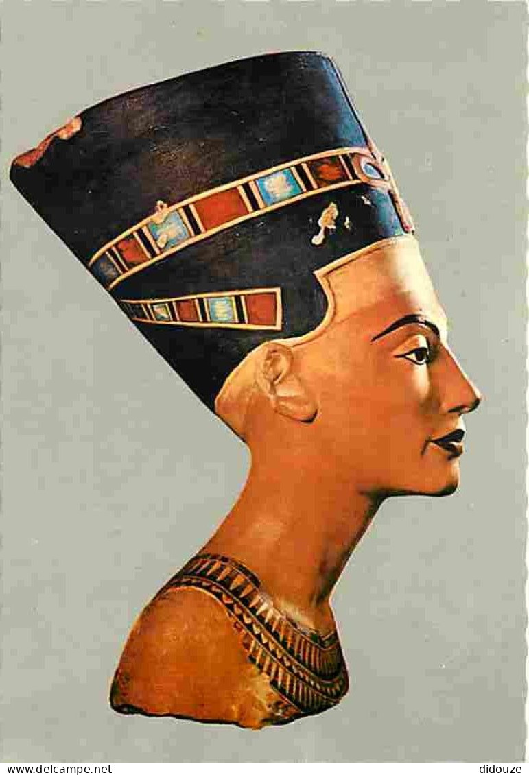 Art - Antiquités - Egypte - Jolie Tete En Couleur De La Reine Nefertiti - CPM - Voir Scans Recto-Verso - Antiek