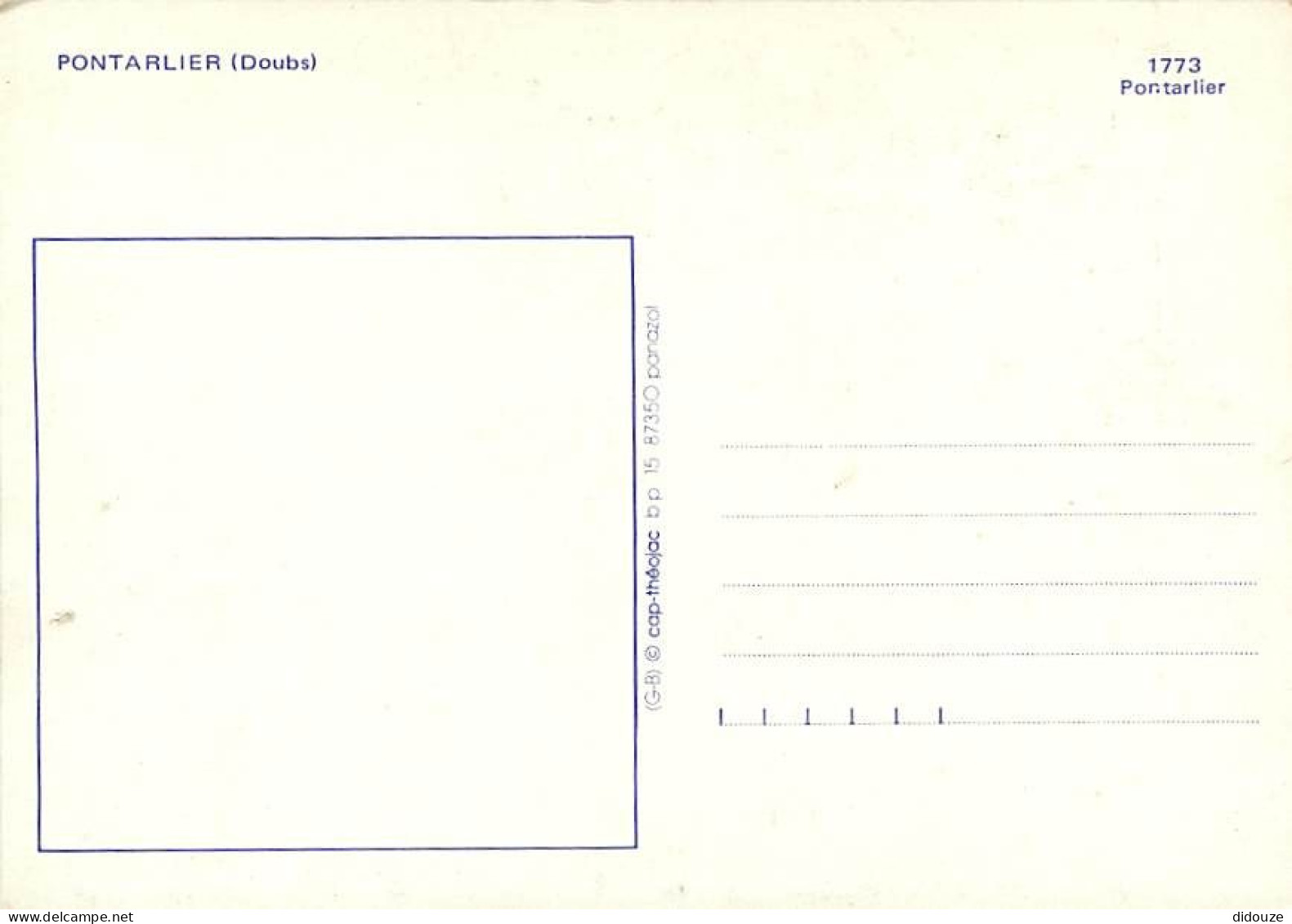 25 - Pontarlier - Multivues - Automobiles - Carte Neuve - CPM - Voir Scans Recto-Verso - Pontarlier